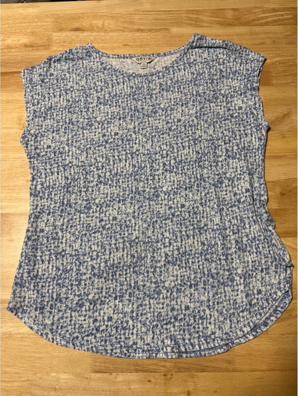 Women’s Orvis Classic Collection Blue Print Sleeveless Top Size Small